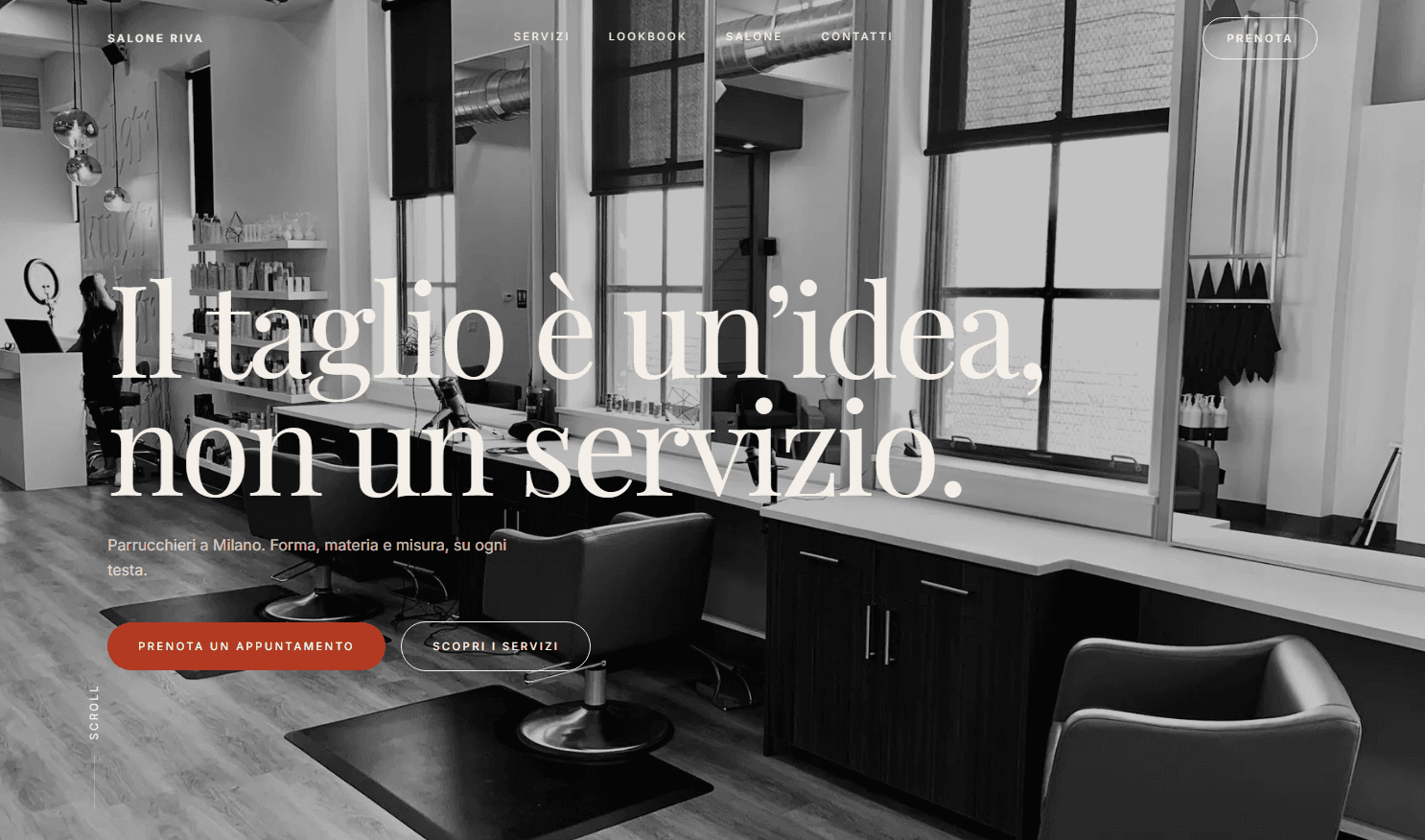 Anteprima dal computer del sito dimostrativo Salone Riva